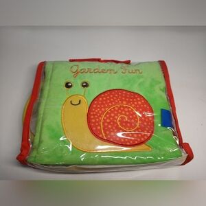 Garden Fun Plush Snail Soft Activity Book - Green